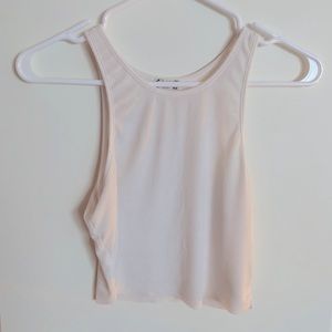Free people soft ribbed white crop top, never worn! New without tags
